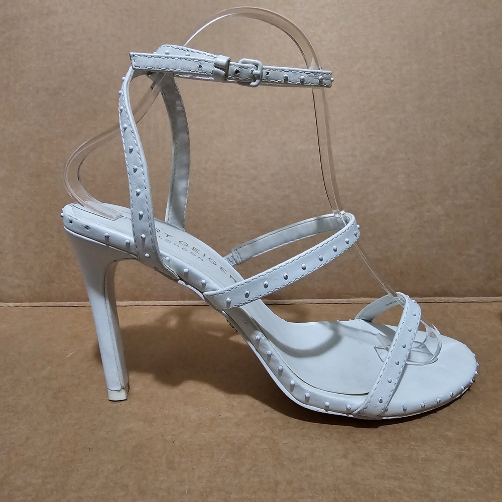 Kurt Geiger White Studded Strappy High Heel Sandals